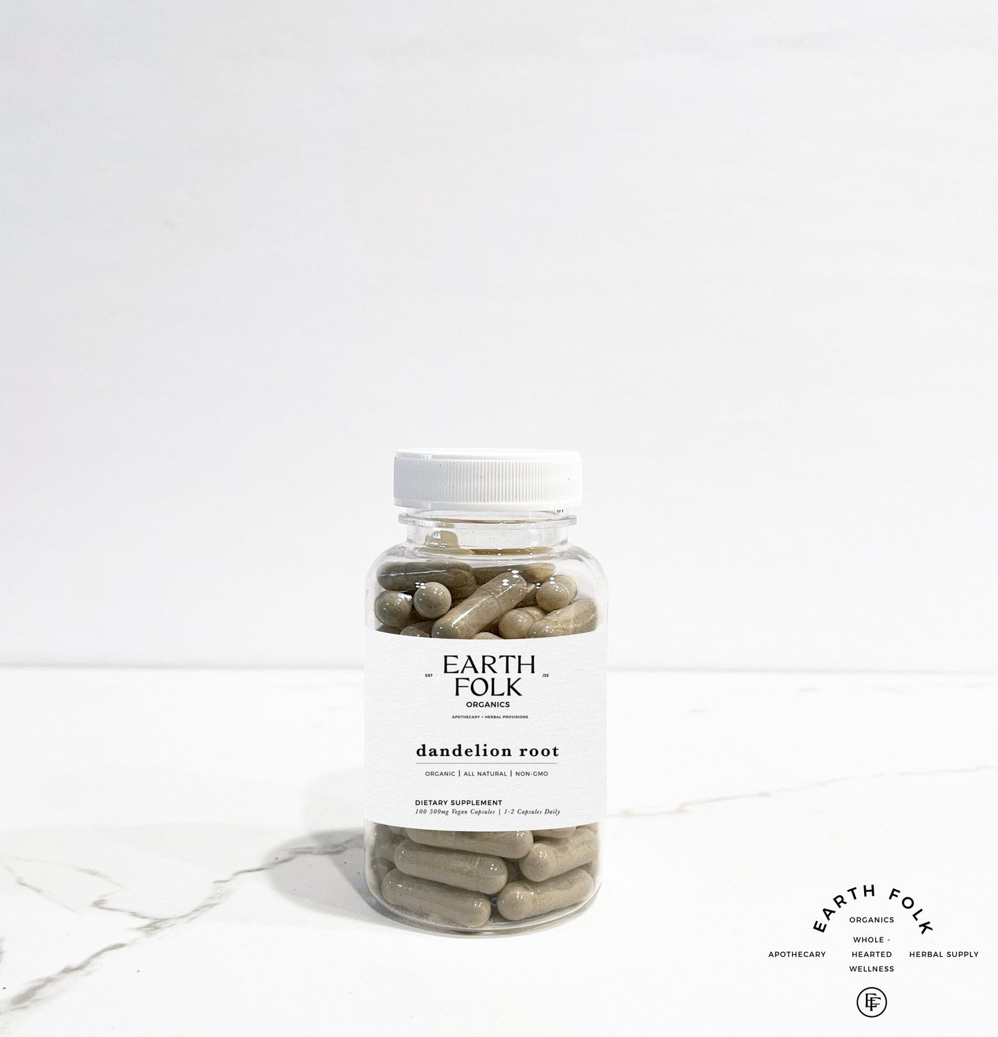 Organic Dandelion Root Capsules, 500mg Vegan Capsules, FREE Shipping, No Fillers, Non GMO, Herbal Supplements