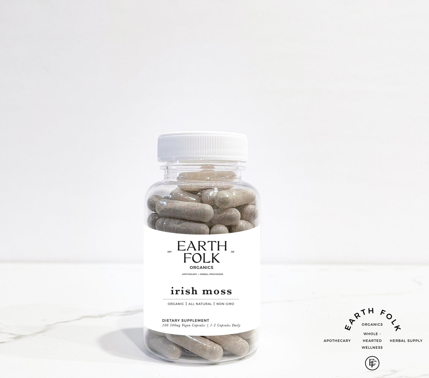 Organic Irish Moss Capsules, Sea Moss Capsules 500mg Vegan Capsules, FREE Shipping, No Fillers, Non GMO, Herbal Supplements