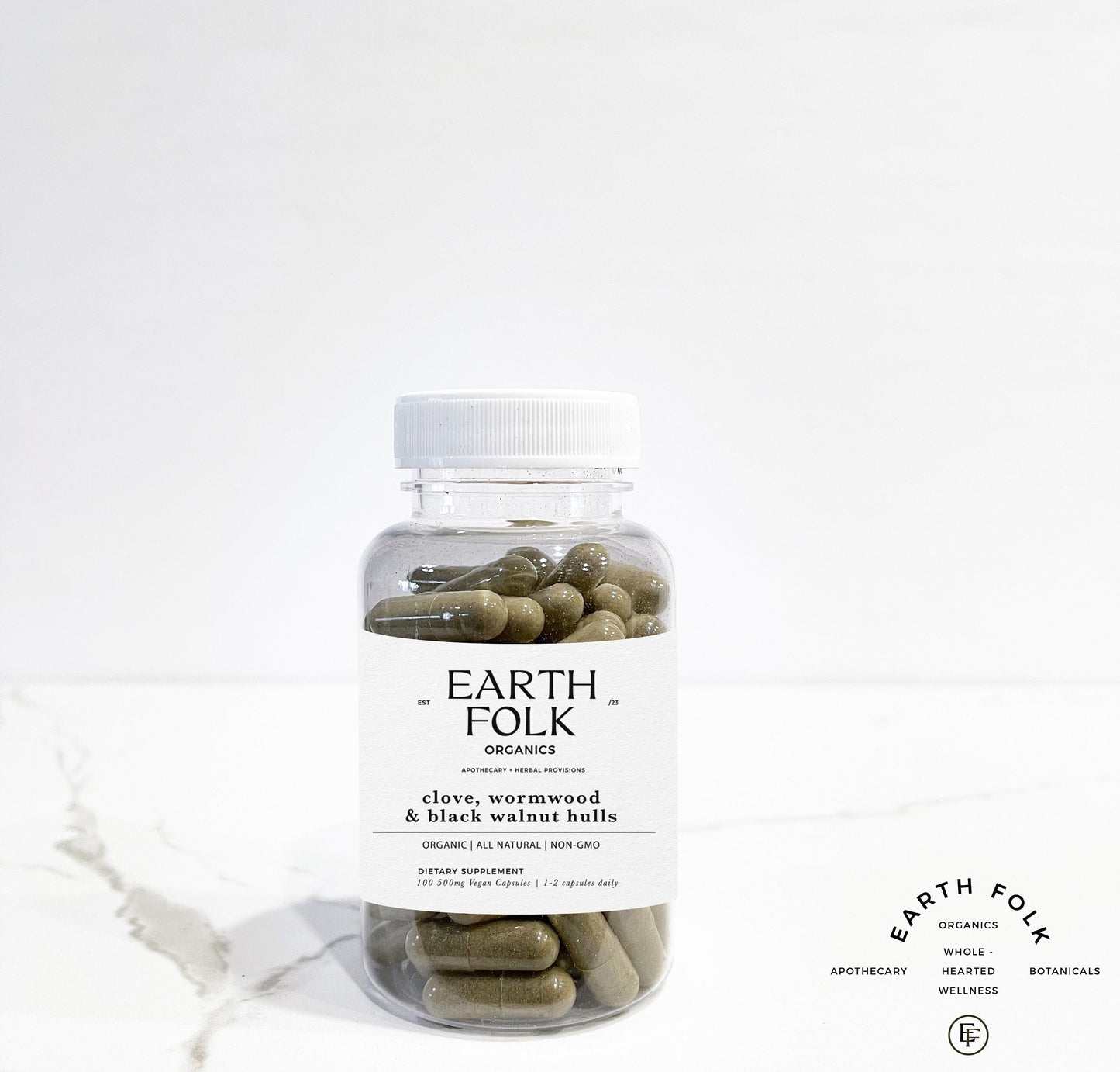 Clove, Wormwood & Black Walnut Hulls Capsules, 500mg Vegan Capsules, FREE Shipping, No Fillers, Non GMO, Herbal Supplements