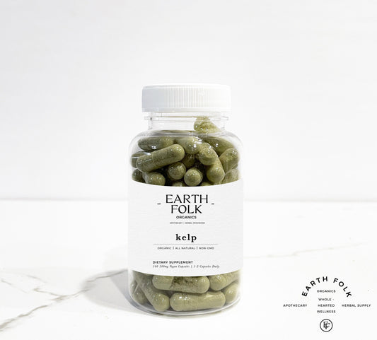 Organic Kelp Capsules, 500mg Vegan Capsules, FREE Shipping, No Fillers, Non GMO, Herbal Supplements