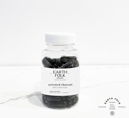 Organic Activated Charcoal Capsules, 500mg Vegan Capsules, FREE Shipping, No Fillers, Non GMO, Herbal Supplements