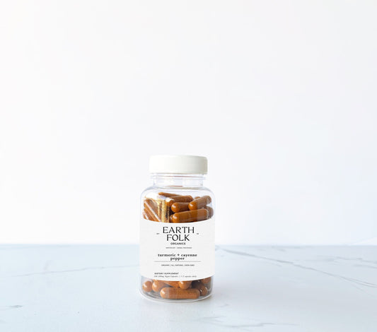 Turmeric & Cayenne Pepper Capsules, Organic Turmeric Cayenne, 500mg Vegan Capsules, FREE Shipping, No Fillers, Non GMO, Herbal Supplements