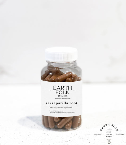 Organic Sarsaparilla Root Capsules, 500mg Vegan Capsules, No Fillers, Non GMO, Herbal Supplements