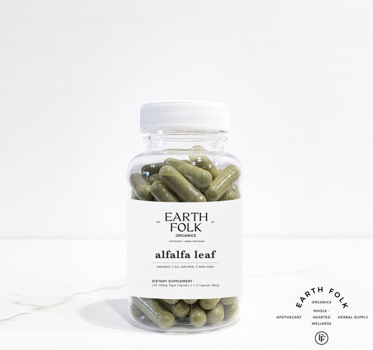 Organic Alfalfa Leaf Capsules, 500mg Vegan Capsules, No Fillers, Non GMO, Herbal Supplements
