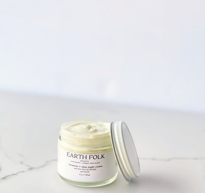 Turmeric & Shea Butter Night Cream, Organic Face Moisturizer for Fussy Skin, Natural Skincare, Organic Skincare, Face Cream, Clear Skin